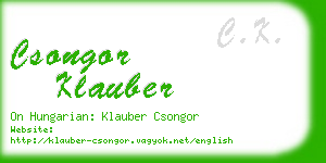 csongor klauber business card